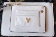 Vanessa Williams Lush Collection Zip Pouch off White W/ Dust Bag Vw-18