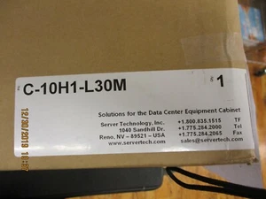 SERVER TECHNOLOGY - C-10H1-L30M - Metered Cabinet Distribution Unit - Picture 1 of 6