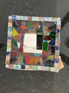 Handmade Mosaic Glasse Wall Mirror size:10x10" Frame - Picture 1 of 9
