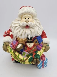 VINTAGE SANTA “CHRISTMAS EVE” Sears #97223 Cast Resin Figure Santa With Toy Bag - Picture 1 of 6