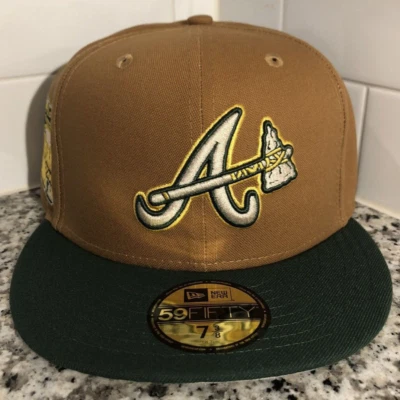 Atlanta Braves New Era 59FIFTY 2000 All Star Game Desert Pine Fitted Cap 7 3/8 - Image 1 of 4