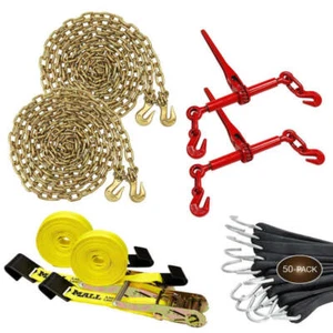 DC Cargo Flatbed Chain and Strap Kit, 56 Pcs - Picture 1 of 7