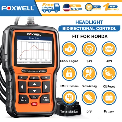 Foxwell NT510 Elite for Honda Auto Bidirectional OBD2 Scanner Diagnostic Tool - Image 1 of 4