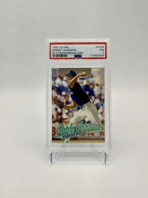 1997 ULTRA RANDY JOHNSON PLATINUM MEDALLION EDITION PSA 7 #P124 NM - HOF RARE! - Image 1 of 2