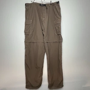 REI Mens Convertible Zip Off Leg Cargo Pants Brown Adjustable Belt Size XXL x 36 - Picture 1 of 11