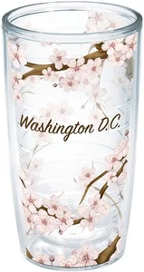 Washington DC Cherry Blossom Made in USA Double Walled Insulated Tumbler Trav... - Picture 1 of 9