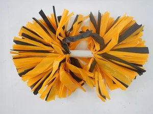 Paquete de 50 pompones de porristas con mango Yunsailing, negro/naranja - Imagen 1 de 2