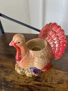 Braun Rot Türkei Kegel Teelicht Kerzenhalter Erntedank Herbst Deko Feiertage - Bild 1 von 11