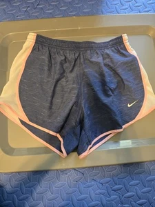 Nike Girls Dri Fit Tempo Lined Running Shorts Gym Blue And Pink  Size Large - Picture 1 of 3