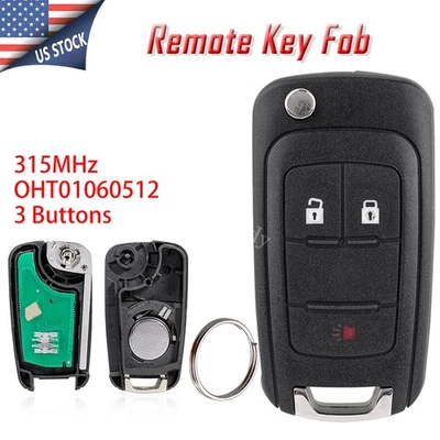 Mando a distancia con llave abatible 3B para Chevrolet Equinox 2010 2011 2012 2013 2014 2015 2016 2017 Foto 1 de 4