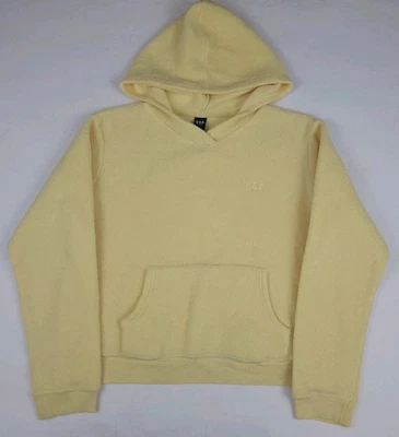 Sudadera con Capucha De Colección Y2k GAP Polar Amarillo Pálido Spellout Deporte EE. UU. Talla L De Colección Foto 1 de 4