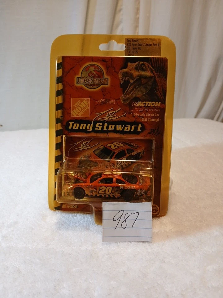 Tony Stewart 20 2001 escala 1:64 NASCAR diecast. Parque Jurásico 3 de colección  Foto 1 de 4