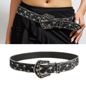 Stylish Waist Belts for Jeans Pants Heavy Sequins Buckle Belt Bandsman - Picture 1 of 9