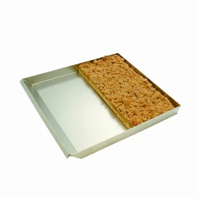 MANZ Backblech mit 4 cm hohem Rand, eine Seite abgeschrägt 43 x 36 cm. - Bild 1 von 3