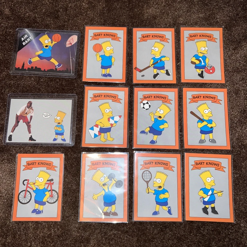 Tarjeta promocional Michael Jordan Knows Bart Simpson 1990 + juego completo Bart Simpson Knows Foto 1 de 3
