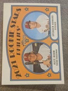 2021 Topps Heritage Alec Bohm Spencer Howard Rookies - Philadelphia Phillies - Picture 1 of 2