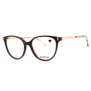 Bebe Women's Eyeglasses Mink Cat Eye Full Rim Frame Clear Demo Lens BB5215 232 - Picture 1 of 2
