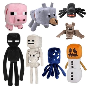 8Pack Snow Golem Plush, Enderman Plush, Baby Wolf, Baby Pig, Spider, bat, Ske... - Picture 1 of 7