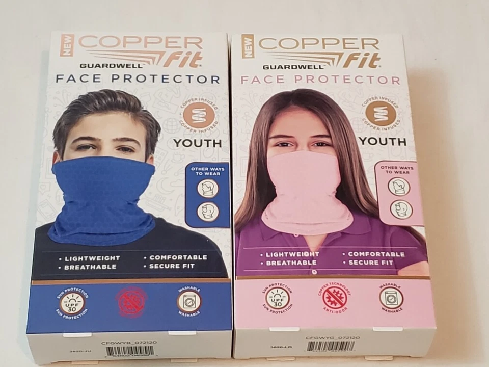 2 Guardwell Copper Fit Face Protector Youth — 第 1/2 张图片
