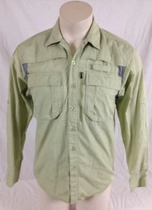 Gander Mountain Tan Sport Fishing Shirt Multiple Pockets Men's Small - Picture 1 of 9