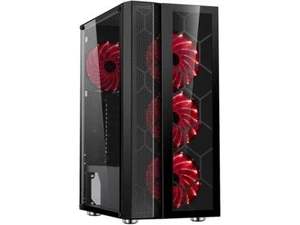 DIYPC Dragon Black USB3.0 Steel Tempered Glass ATX Mid Tower Gaming Case - Photo 1/1