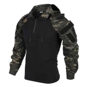 Camisa de combate Sudaderas con capucha Resistente al desgaste Prendas para el torso Hombres Airsoft Camisas tácticas Manga larga - Imagen 1 de 30