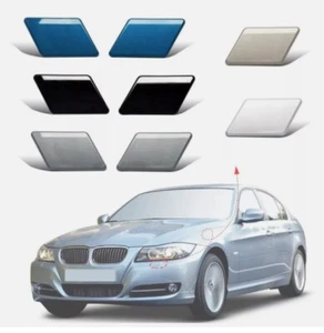 1Pair Space Grey Bumper Headlight Washer Cover For BMW 3 Series E90 E91 2009-12 - Foto 1 di 11