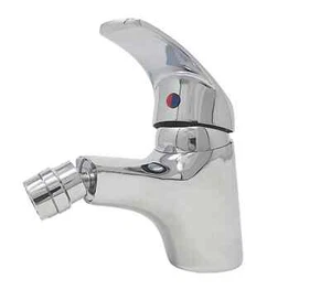 Rubinetto miscelatore bidet bagno grigio silver testa mobile cromato basic - Foto 1 di 3