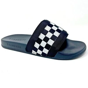 STNDRD Standard Los Angeles Monaco Checkerboard Black White Womens Sandals - Picture 1 of 5
