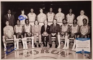 GAIL GOODRICH + KEITH ERICKSON 72 Lakers Team-Signed 11x17 Photo BAS Beckett COA - Picture 1 of 1