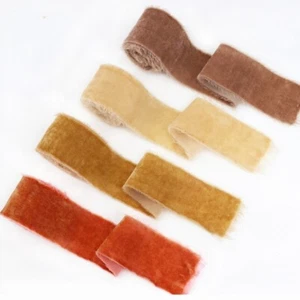 1M Velvet Ribbon Frayed Edged Velour Trim Flocking Strips Wedding DIY Craft - Picture 1 of 38