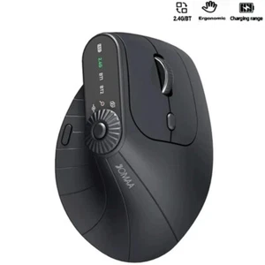 Multi-Device Vertical Ergonomic Mouse Rechargeable 2.4G Bluetooth for PC Tablet - Picture 1 of 19