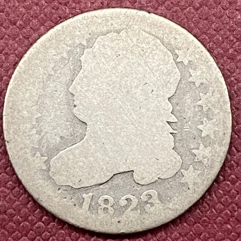 1823 Capped Bust Dime 10c Circulated #53418 Cover