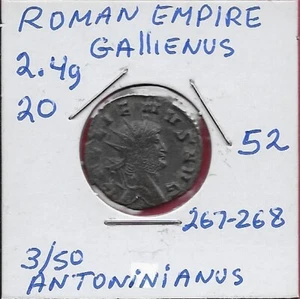 RÖMISCHES REICH,PEGASUS RECHTS,GALLIENUS(267-268 CE)ANTONINIANUS(3/50,ANTONINIANUS,R - Bild 1 von 2