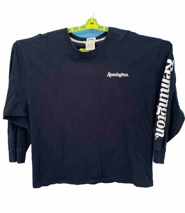 Camiseta de Colección Remington Para Hombre XXL Negra Manga Larga Caza Doble Cara Foto 1 de 4