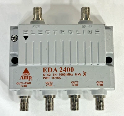 Electroline EDA 2400 4-port RF/CATV Distribution Amplifier - Image 1 of 4