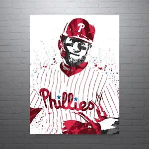 Bryce Harper Philadelphia Phillies Sports Print, Man Cave-FREE US SHIPPING