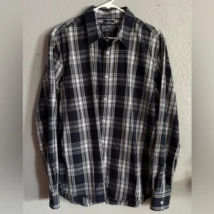 American Rag Shirt Mens L Multicolor Blue Gray Plaid Button Up. NWT. - Picture 1 of 6