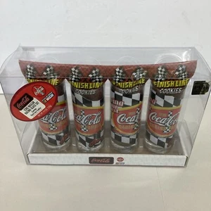 New Nascar Coca Cola Collective Glasses Set Of 4 New In Original Package - Picture 1 of 18