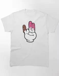 in the pink in the stink shocker hand sign glove Classic T-Shirt - Picture 1 of 4