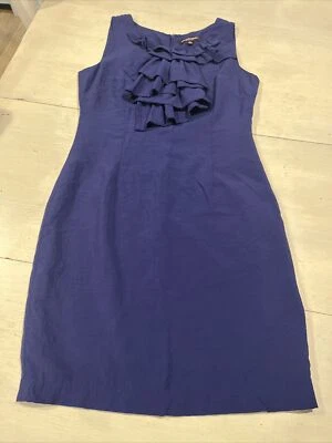 Vestido Adrienne Vittadini para mujer 6 funda sin mangas adelgazante escote nivel volantes Foto 1 de 4