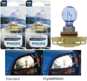 Philips Crystal Vision Platinum PSX24W 2504 24W Two Bulbs DRL Light Replacement - Picture 1 of 12