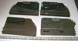3-Right & 1 Left AMERICAN FLYER O/O40 Gauge Tin Plate Manual Metal SWITCH TRACKS - Picture 1 of 11