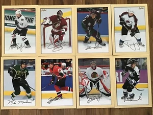 Lote de 8 tarjetas fotográficas de hockey 5x7 de abeja colmena cubierta superior 2005-06 - Imagen 1 de 6