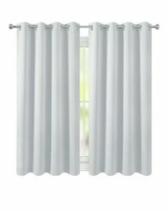 Floweroom Room Darkening Curtains, Thermal Insulated, Greyish, 52"x63" One Panel - Picture 1 of 1