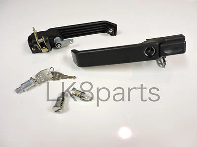 Juego de manija de puerta delantera derecha izquierda Land Rover Defender con juego de barril de bloqueo kit nuevo Foto 1 de 4