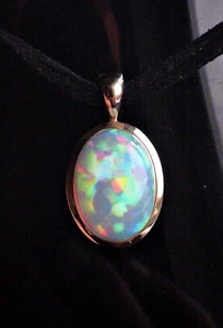 SCHMUCK-STCK Sogni D'ORO TERRA OPALIS CLIP Anhänger 978l Kristallopal Opal Gold - Picture 1 of 17