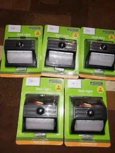 Mainstays Solar Power LED Deck Light - 5 Lumens standby - 100 Lumens LOT OF 5. - Picture 1 of 4