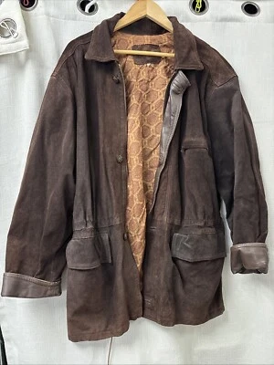 VTG Vera Pelle Dark Brown Men’s Soft Leather Jacket Size 50 ~ READ DESC - Image 1 of 4