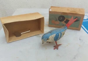 Giocatolo latta vintage, uccello A Corda - Foto 1 di 7